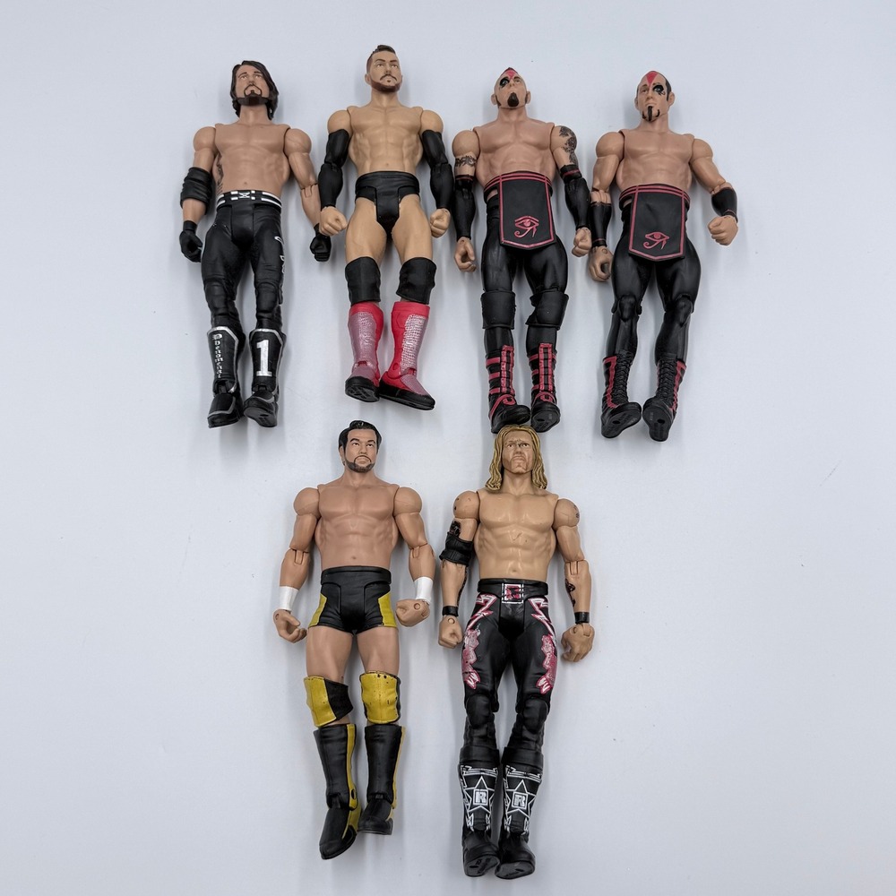 WWE Mattel Wrestling Figure Lot of 6 AJ Styles Edge Austin Aries The Ascension